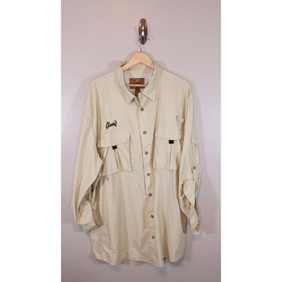 Al Agnew AFTCO Fishing Embroidered Outdoors Vented Nylon Men's Shirt Size XXL - Picture 1 of 7